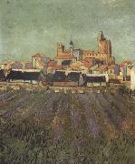 Vincent Van Gogh View of Saintes-Maries (nn04) oil painting on canvas